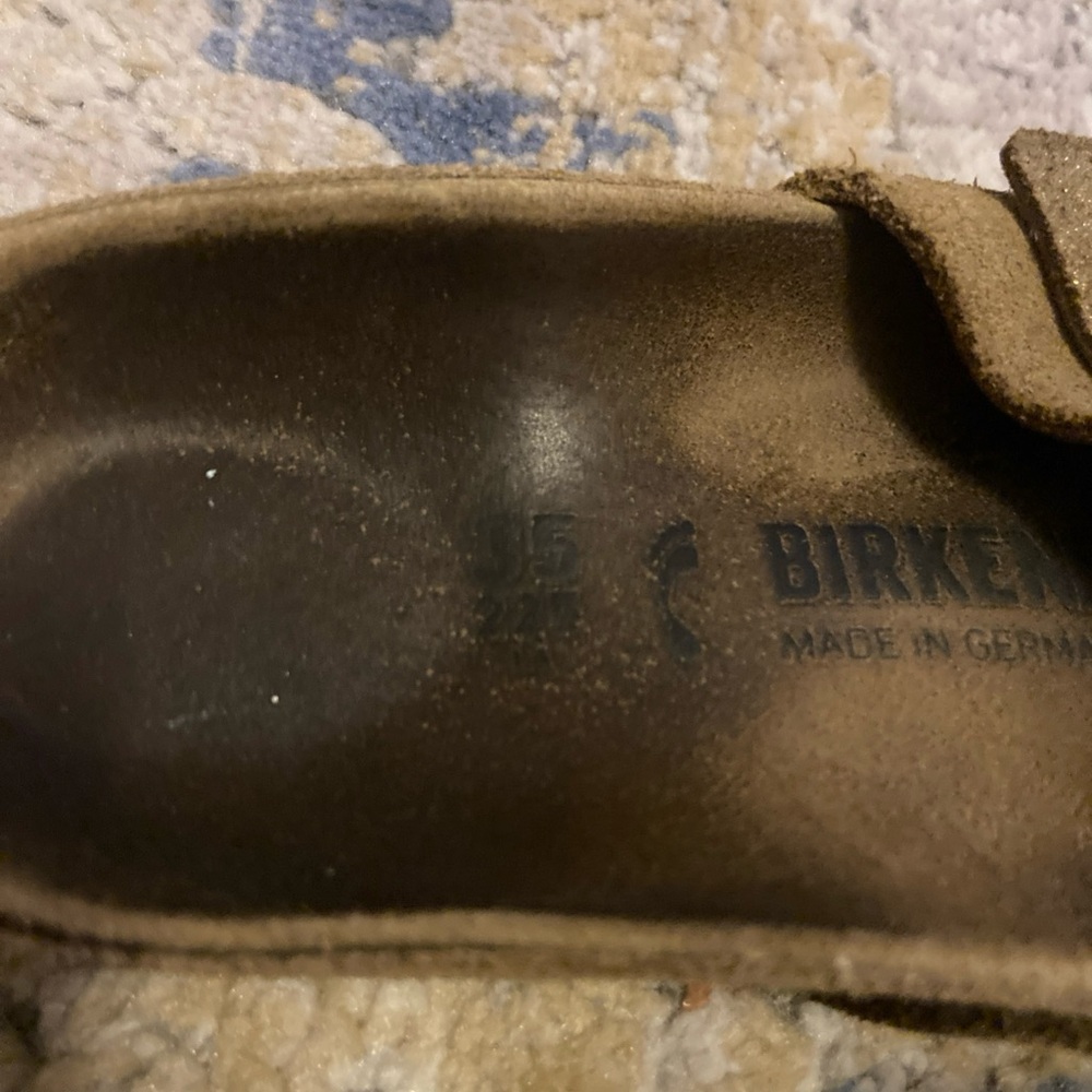 Women's 4 EU 35 Birkenstock Vaduz Metallic Gold Sandals Birko-flor Buckles Flat - Picture 8 of 16
